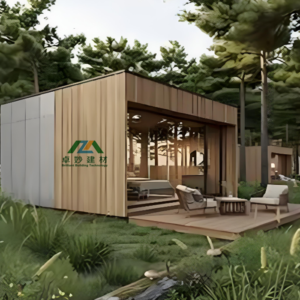Fast Delivery Solar Powered Eco-Friendly Durable Contemporary Waterproof Prefab Log Cabin Wooden Houses Home for Hotel Resort