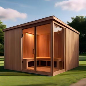 Easy-assemble sauna kit – perfect for apartments or renters.